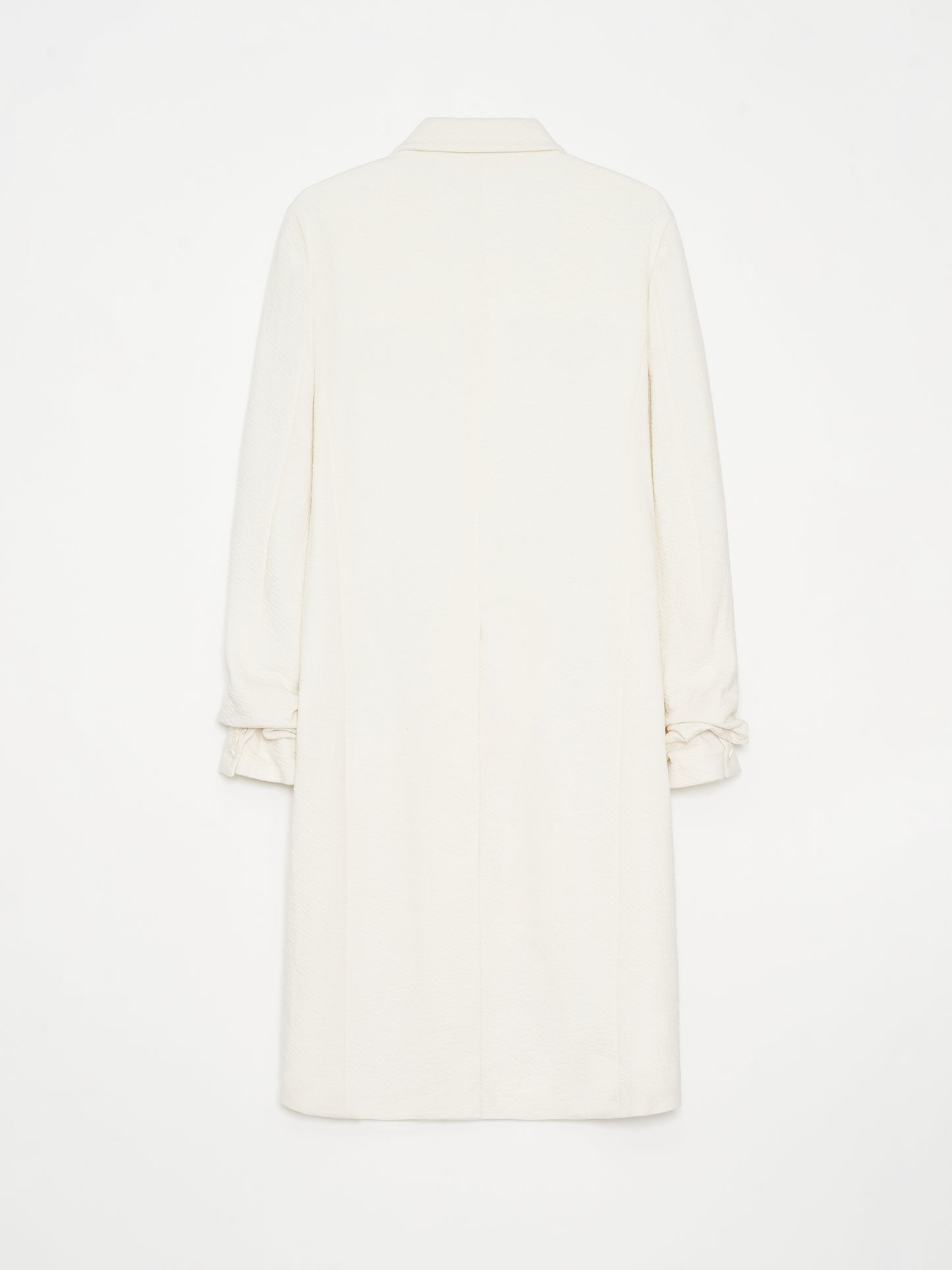 Glitched Sleeve Long Coat 001 - White-Taekh-APOC STORE