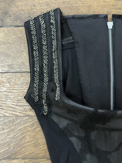 Embellished Leather Corset-Ella Roberts-APOC STORE