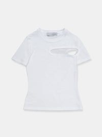 Asymmetric Cut Out T-shirt Shortsleeve-René Scheibenbauer-APOC STORE