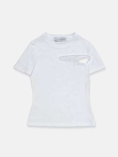 Asymmetric Cut Out T-shirt Shortsleeve-René Scheibenbauer-APOC STORE