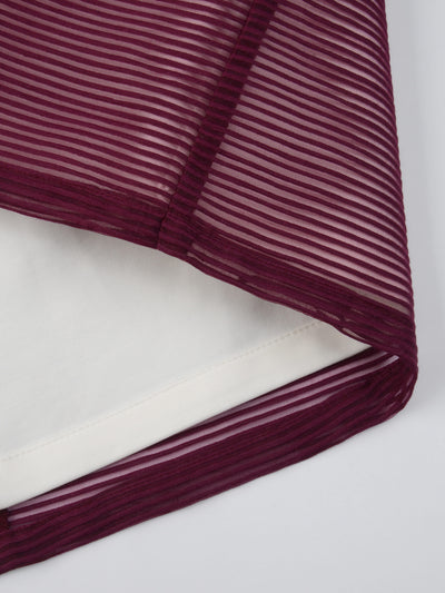 Stripe Shade Skirt Purple-mesh blanca-APOC STORE