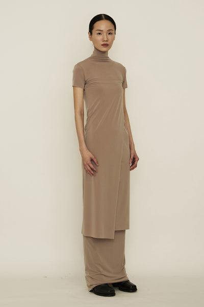 Nude One-Piece Wrap Skirt-arc us arkus-APOC STORE