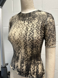 HANDPRINTED LACE KNIT JERSEY TOP-Raquel de Carvalho-APOC STORE