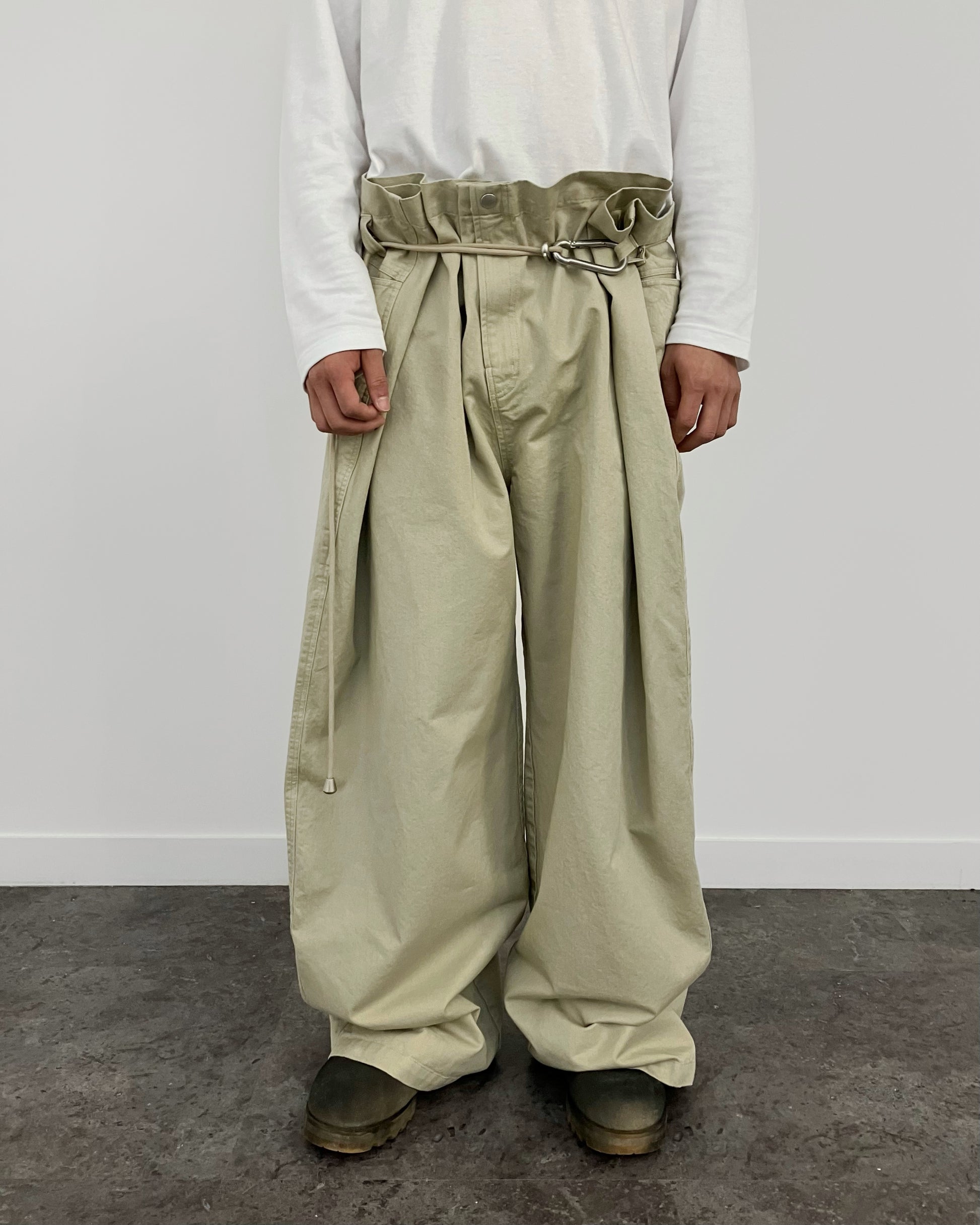 ADJUSTABLE CARABINER PANTS BEIGE-EGNARTS-APOC STORE