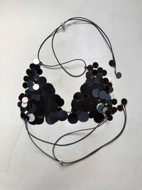 Aluminum Disc Bikini Top - BLACK-JALACONDA-APOC STORE