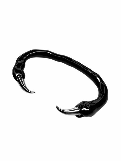 Black bracelet with spikes