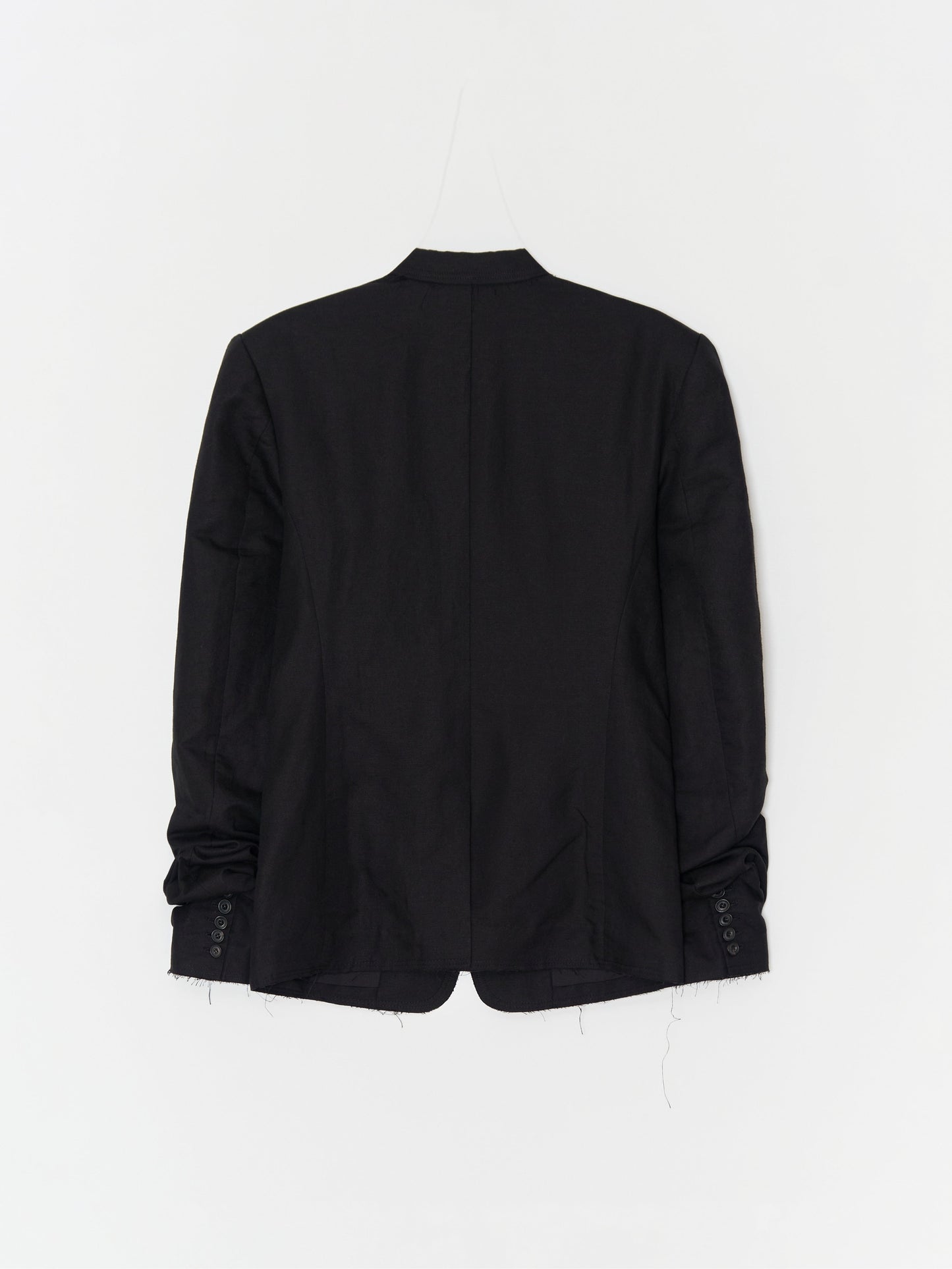 Glitched Summer Sleeve Tailored Jacket 001 _ Black-Taekh-APOC STORE