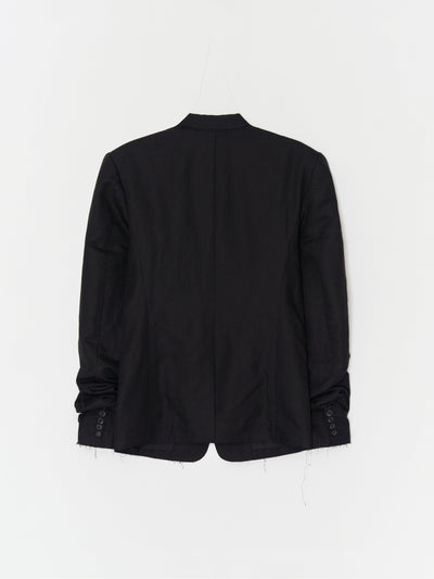 Glitched Summer Sleeve Tailored Jacket 001 _ Black-Taekh-APOC STORE