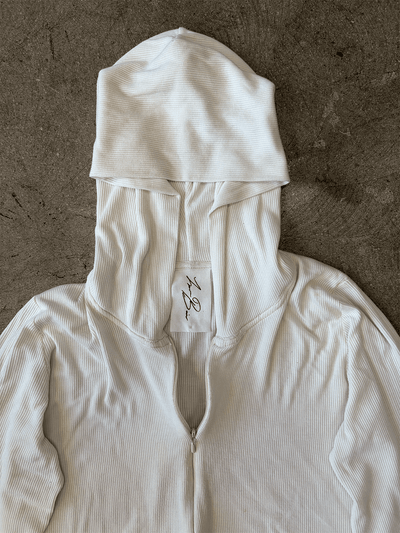 Ribbed Zip Hoodie-Lucas Benjamin-APOC STORE