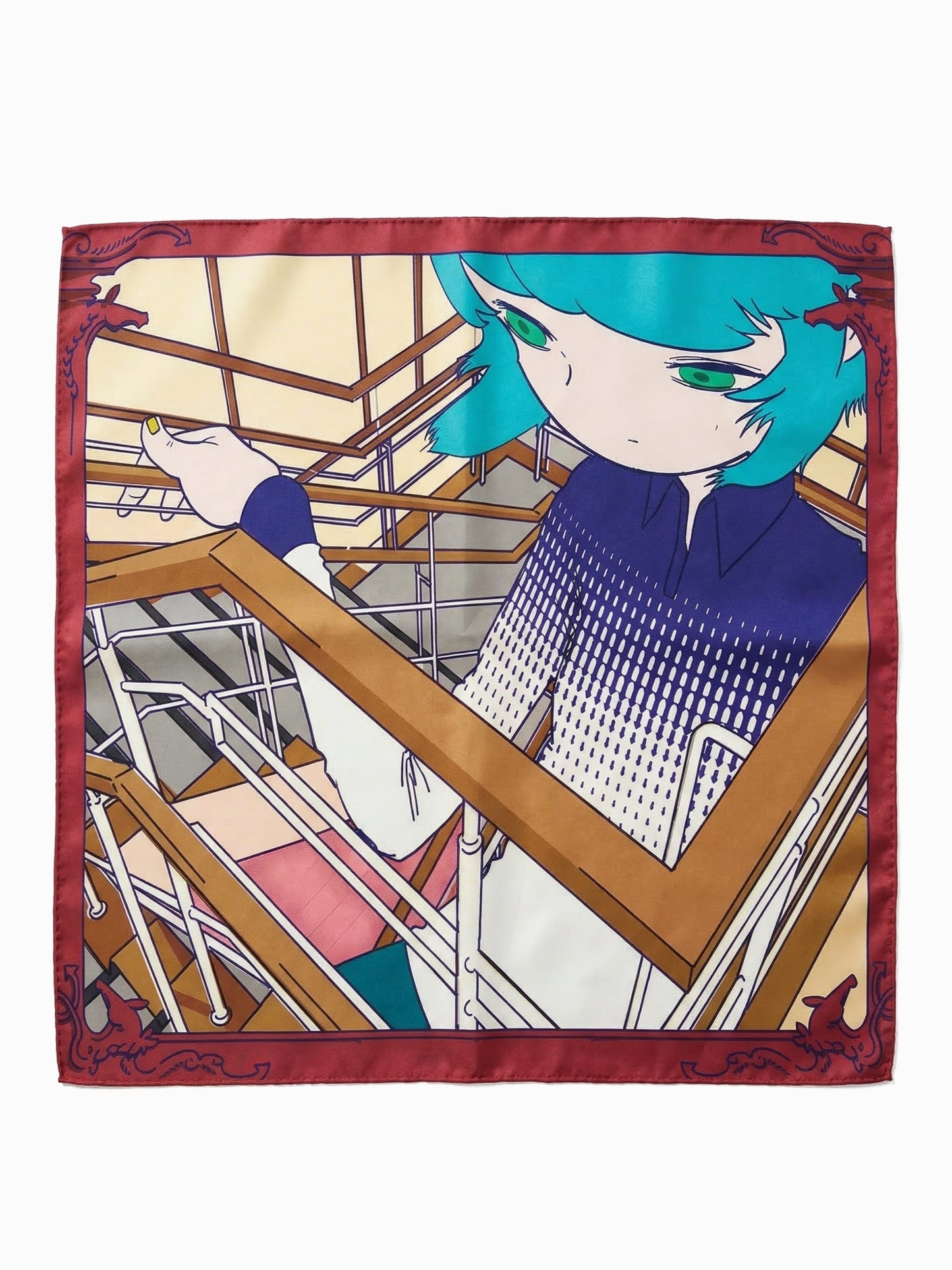 chöke.hq "Staircase" Silk Scarf- Japan Travel Theme-Chöke-APOC STORE