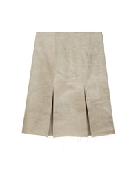 Pigment Pleated Skirt-mesh blanca-APOC STORE