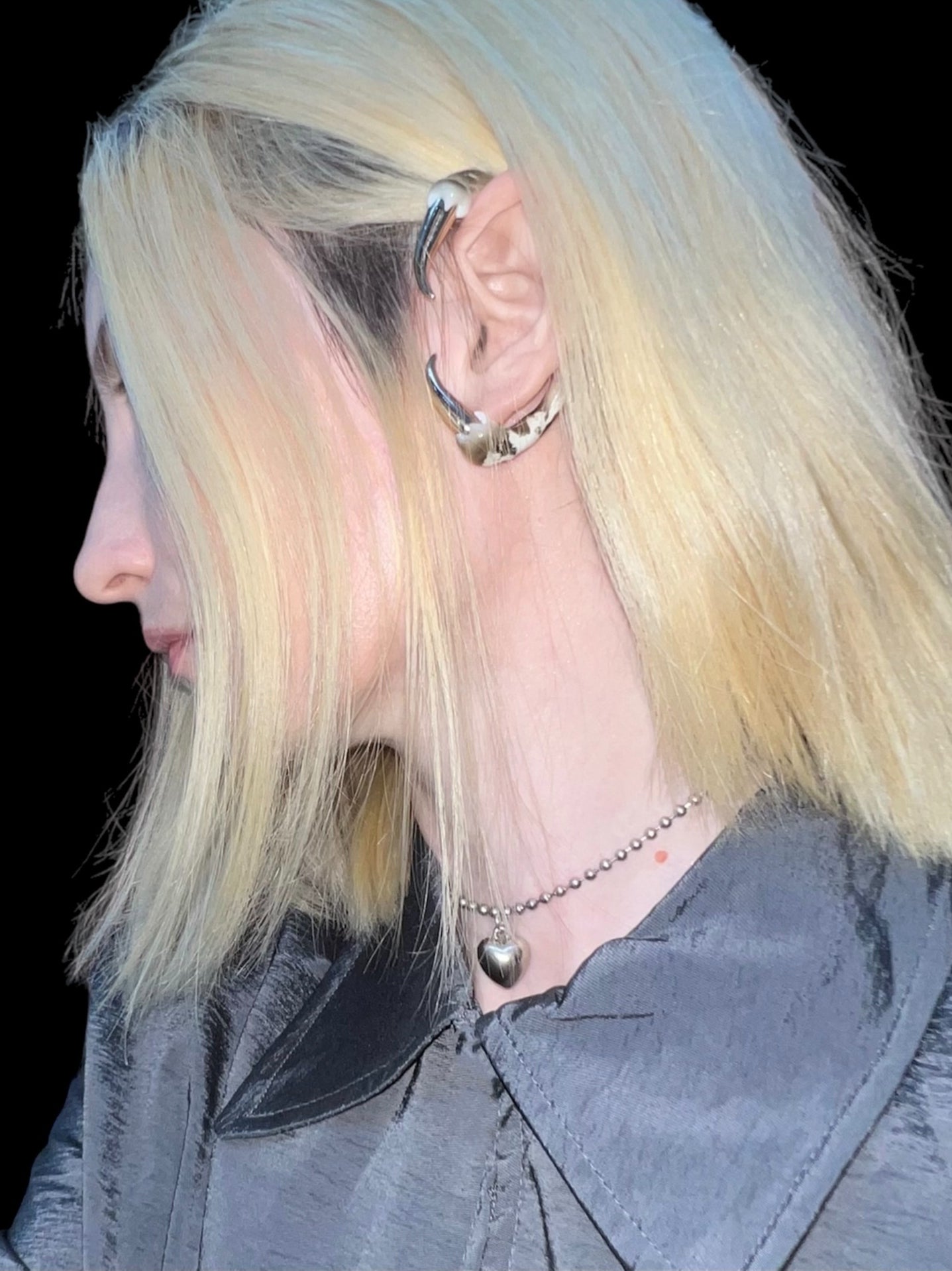 White cuff with spikes-CASPER DIY-APOC STORE