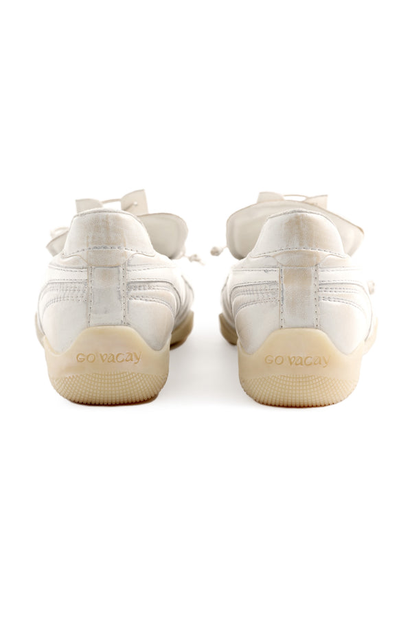 GO VACAY Tennis Ballerina Flats White-EMPTY BEHAVIOR-APOC STORE