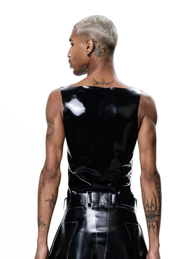 Black Essential Latex Tank-Harri-APOC STORE