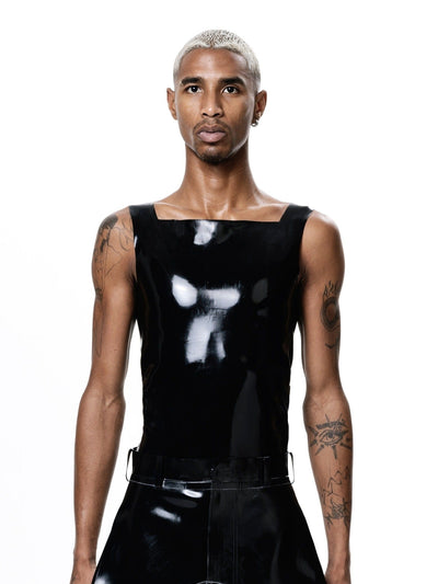 Black Essential Latex Tank-Harri-APOC STORE
