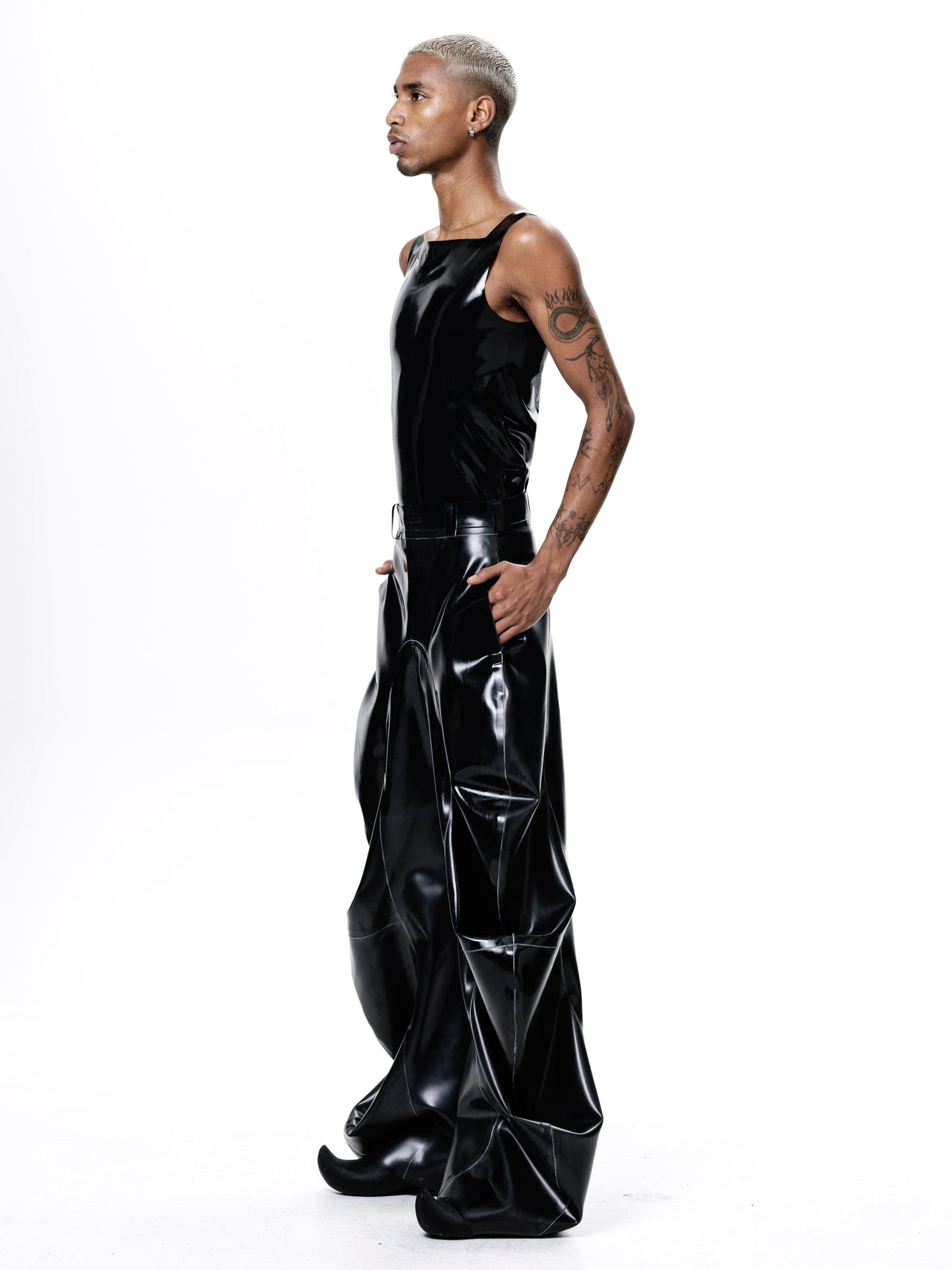 Black Essential Latex Tank-Harri-APOC STORE