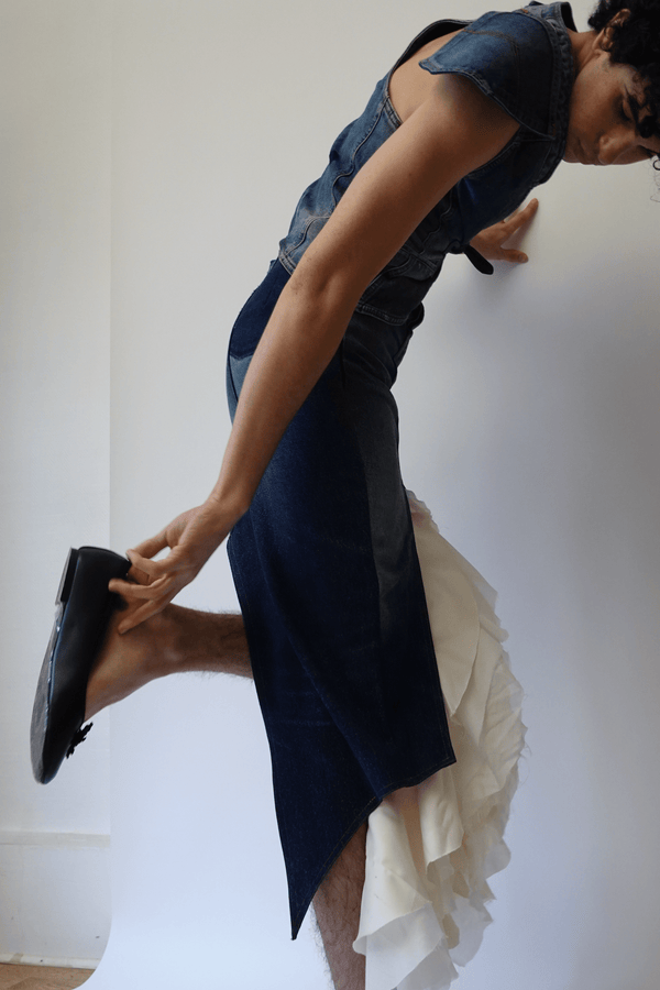 Upcycled Denim Skirt-TRANSE PARIS-APOC STORE