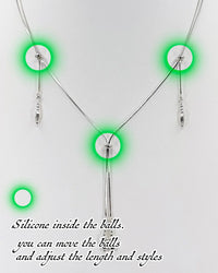 Silver tassel necklace 03-Jaekim-APOC STORE