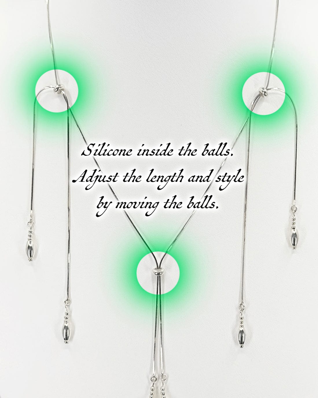 Silver tassel necklace 05-Jaekim-APOC STORE