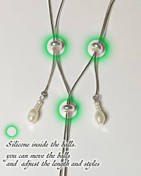 Pearl tassel necklace 03-Jaekim-APOC STORE