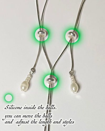 Pearl tassel necklace 03-Jaekim-APOC STORE