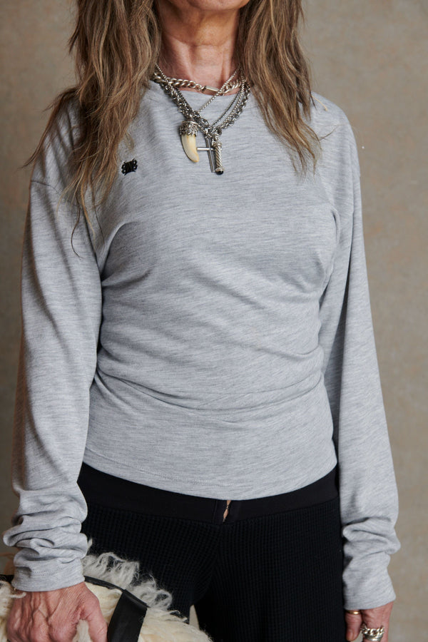 Zipper Long sleeve - Grey Marle-Karlaidlaw-APOC STORE