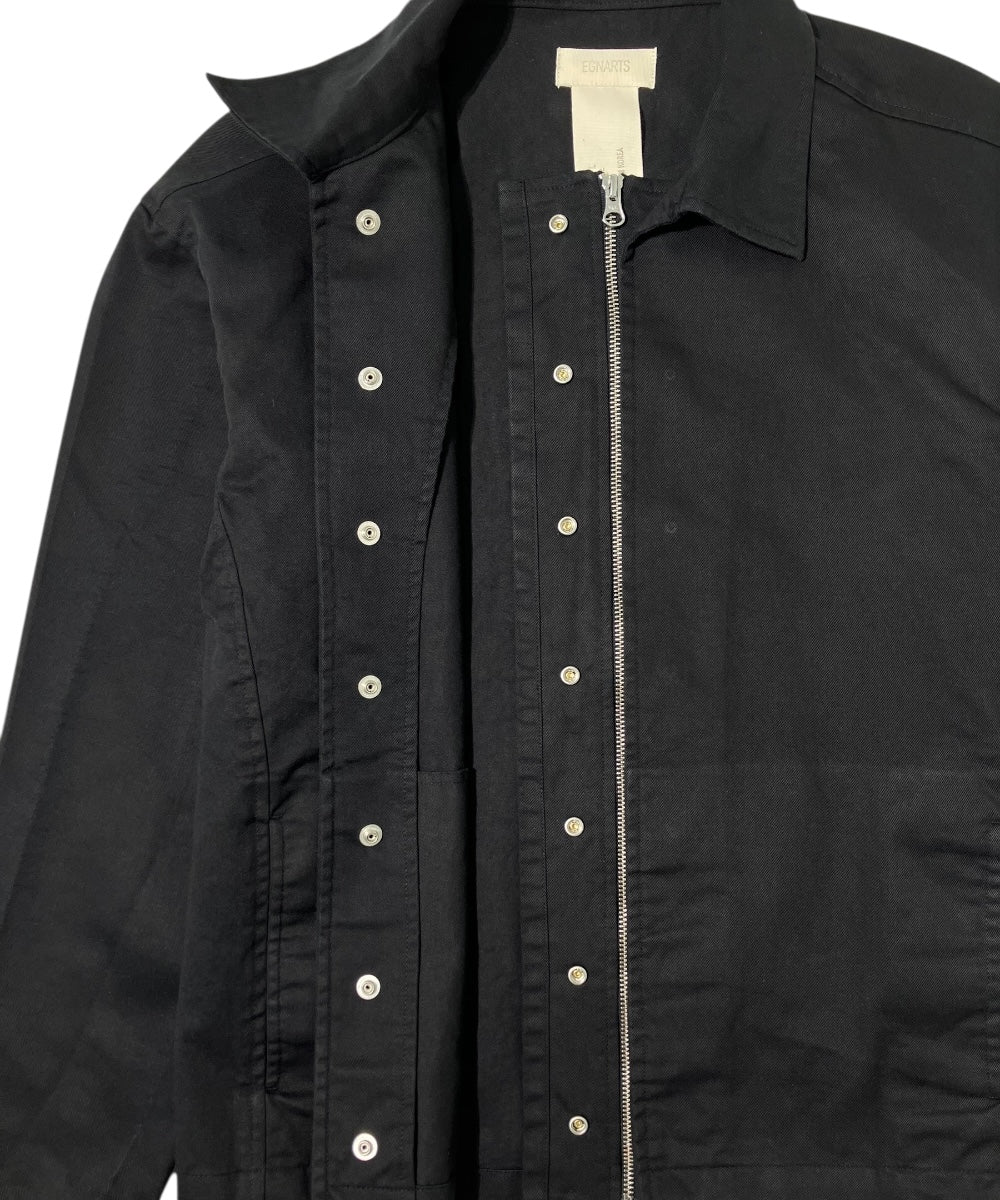 DETACHABLE ZIP JACKET BLACK-EGNARTS-APOC STORE