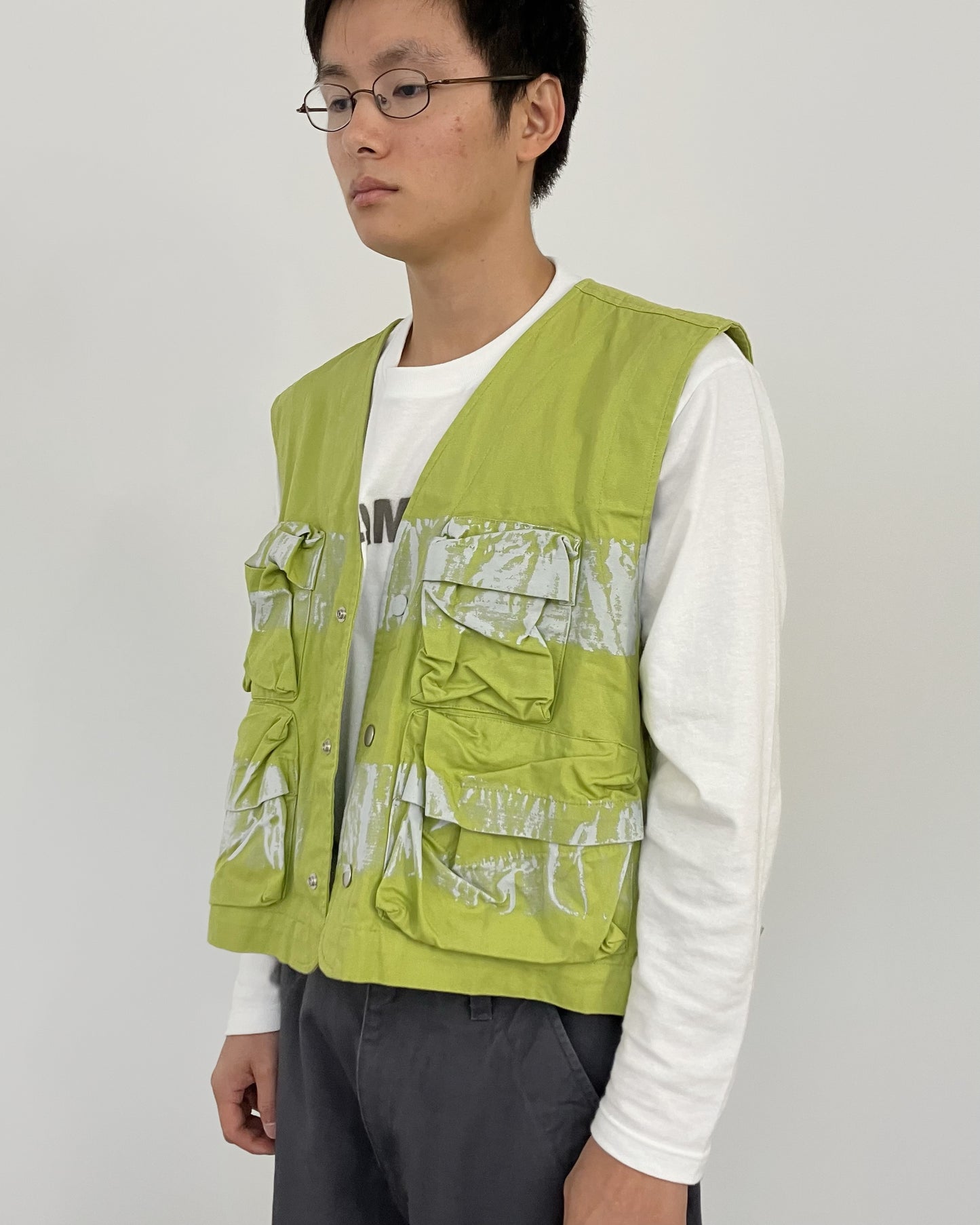 PAINTED VEST LIME-EGNARTS-APOC STORE