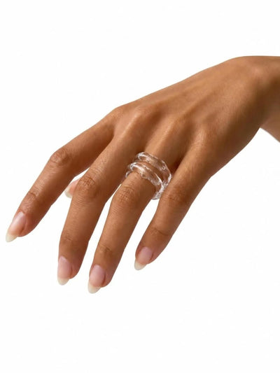 Stacking Glass Band Rings 0031-Rain and Rivers-APOC STORE