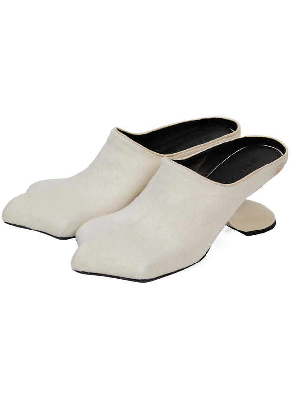 Drago Mules White Unshaved-BHIVE-APOC STORE