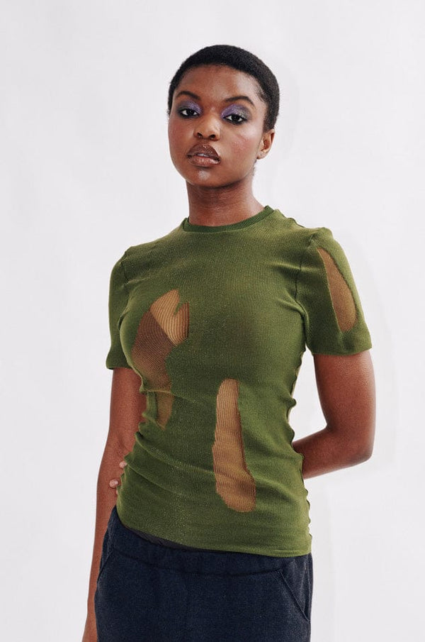 Moss Drop Stitch T-shirt-Khanh Brice Nguyen-APOC STORE