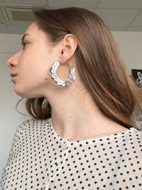 Pearl button earrings-Alisa Cayoo-APOC STORE