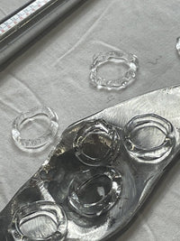 Stacking Glass Band Rings 0031-Rain and Rivers-APOC STORE