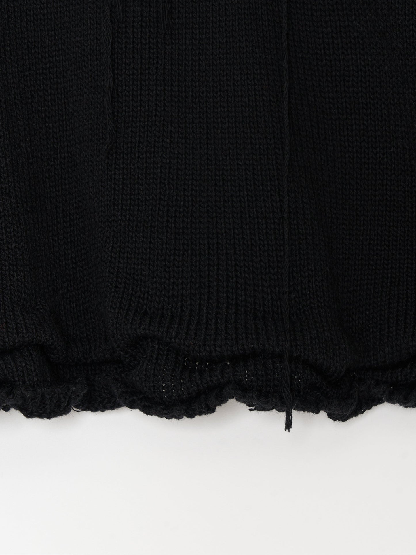 Hand Disstressed Collar Cashmere Knit 002_ Black-Taekh-APOC STORE