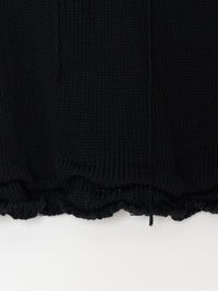 Hand Disstressed Collar Cashmere Knit 002_ Black-Taekh-APOC STORE