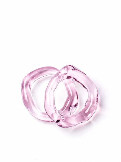 Stacking Glass Band Rings 0031 - Baby Pink-Rain and Rivers-APOC STORE