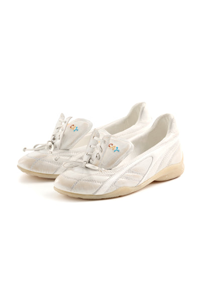 GO VACAY Tennis Ballerina Flats White-EMPTY BEHAVIOR-APOC STORE