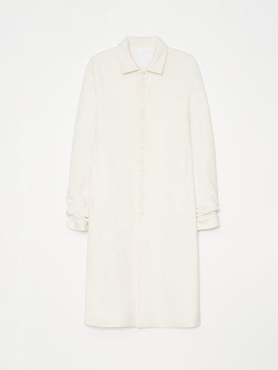 Glitched Sleeve Long Coat 001 - White-Taekh-APOC STORE