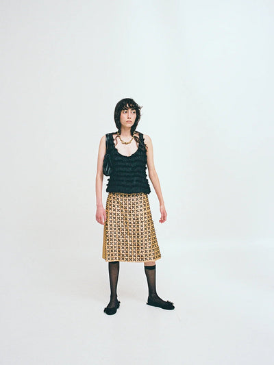 Skirt with Stars Yellow-Nensi Avetisian-APOC STORE