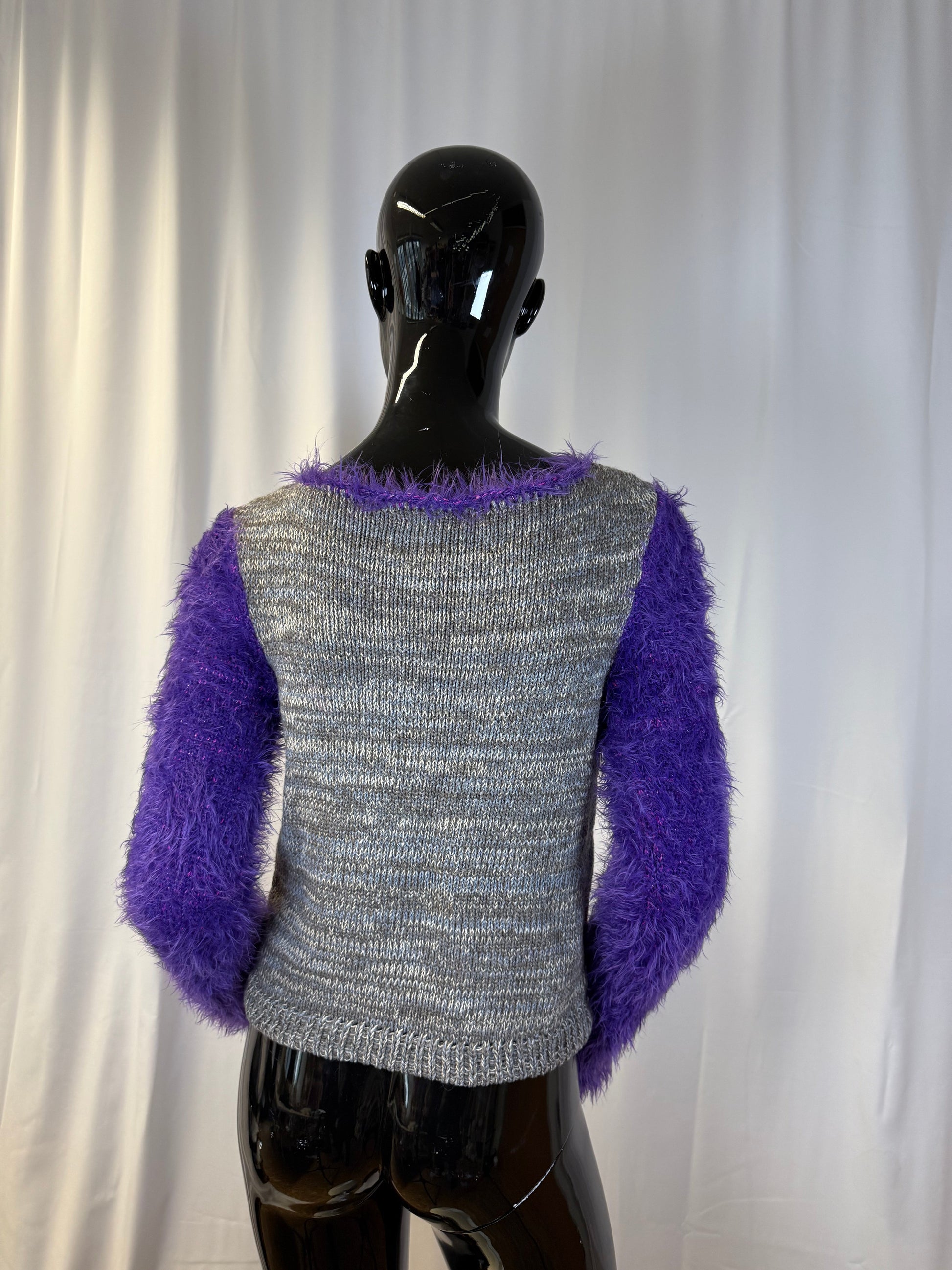 "Peeing trans princess" jumper grey/purple-TATi-APOC STORE