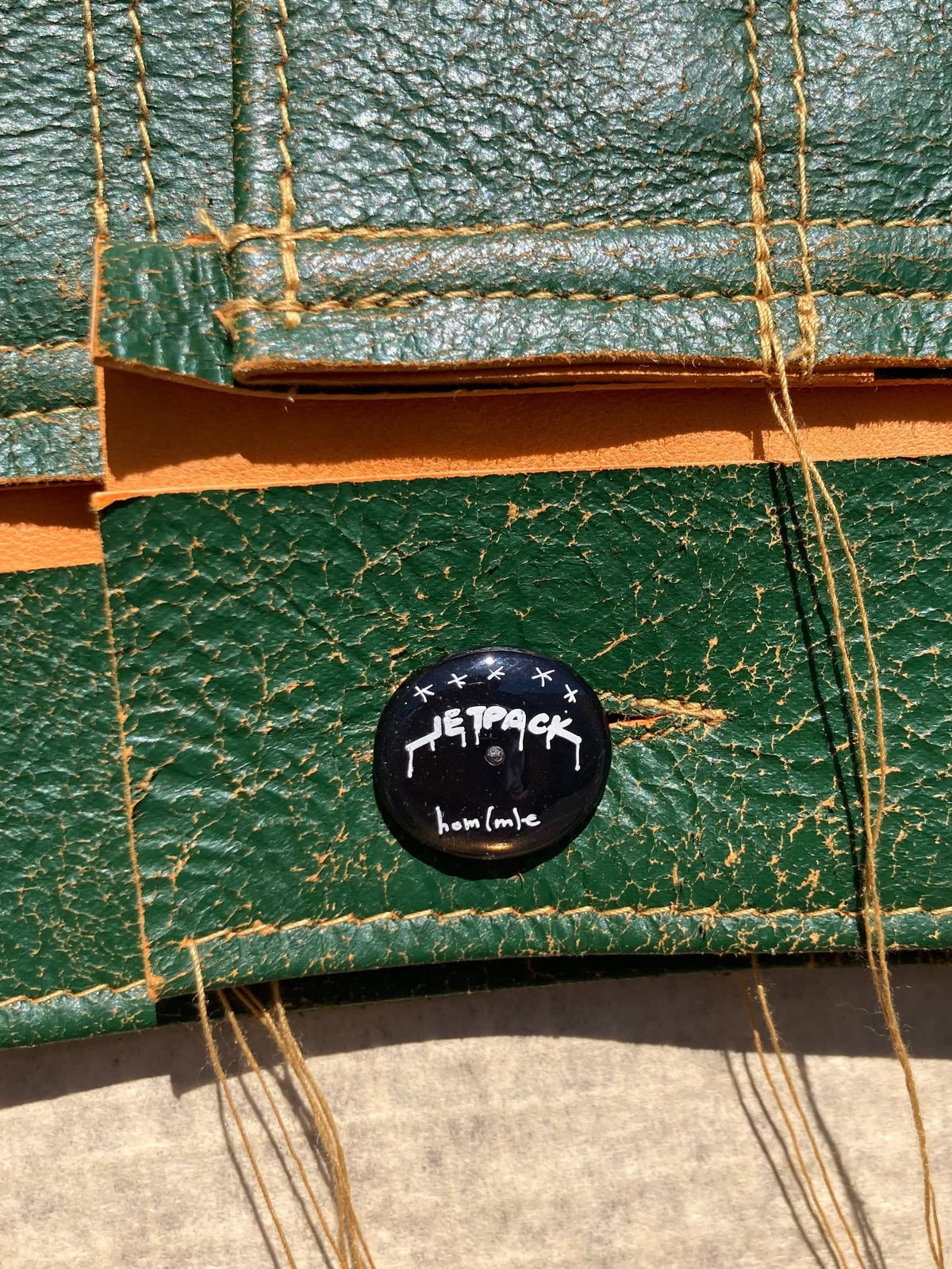 Green/Tan Leather Jacket:-Jetpack Hom(m)e-APOC STORE