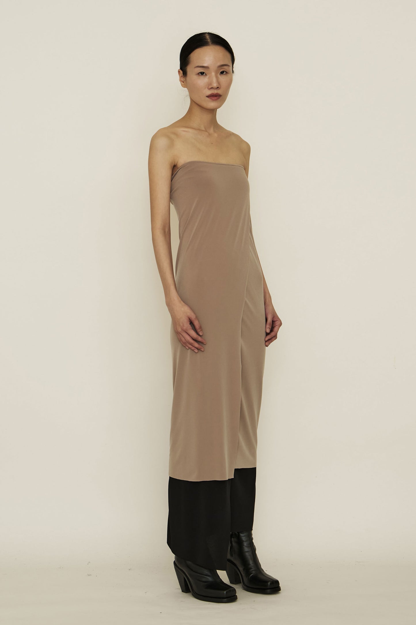 Nude One-Piece Wrap Skirt-arc us arkus-APOC STORE