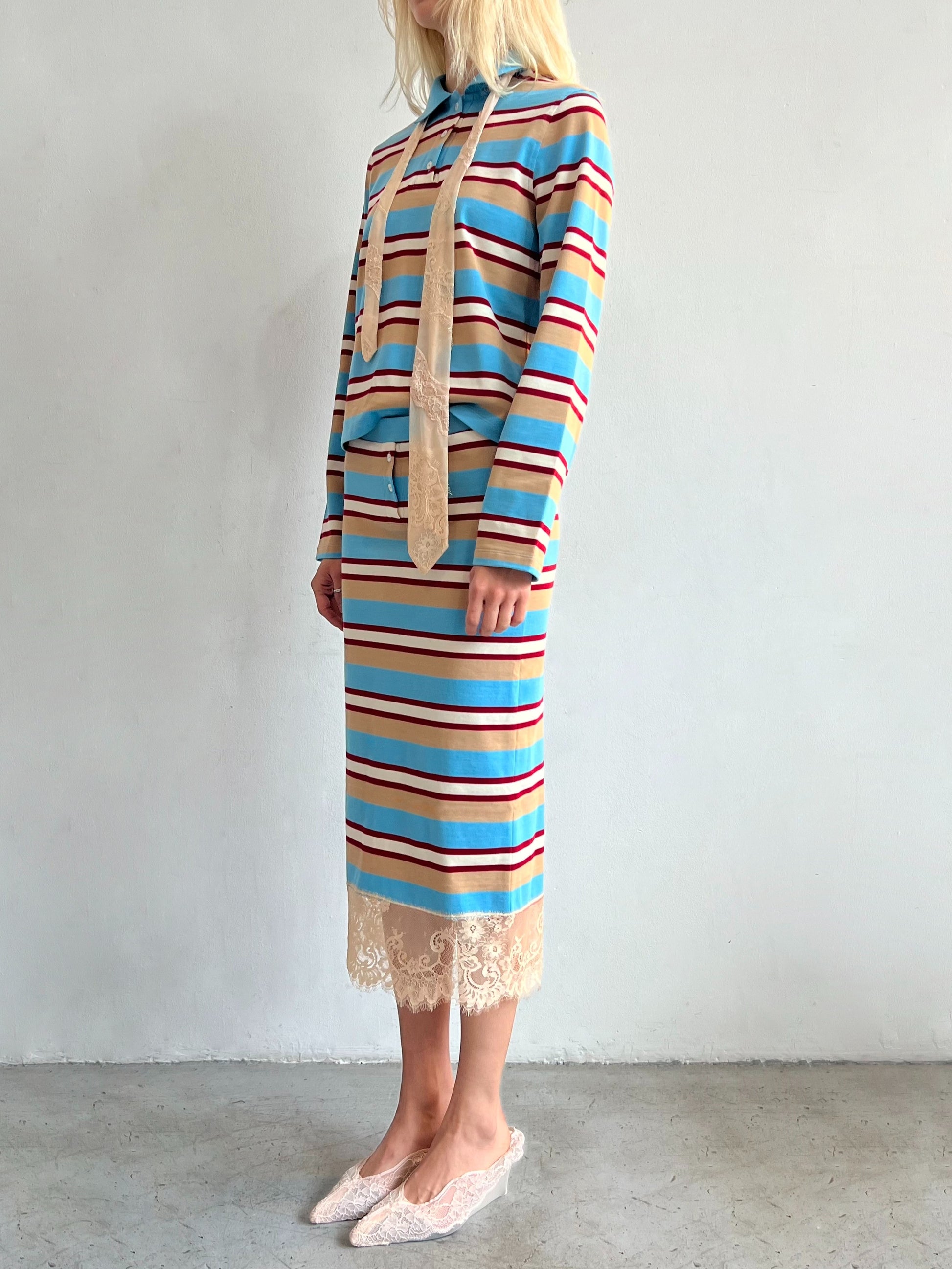 Cotton Knit Polo Long Sleeve-Nastyamasha-APOC STORE