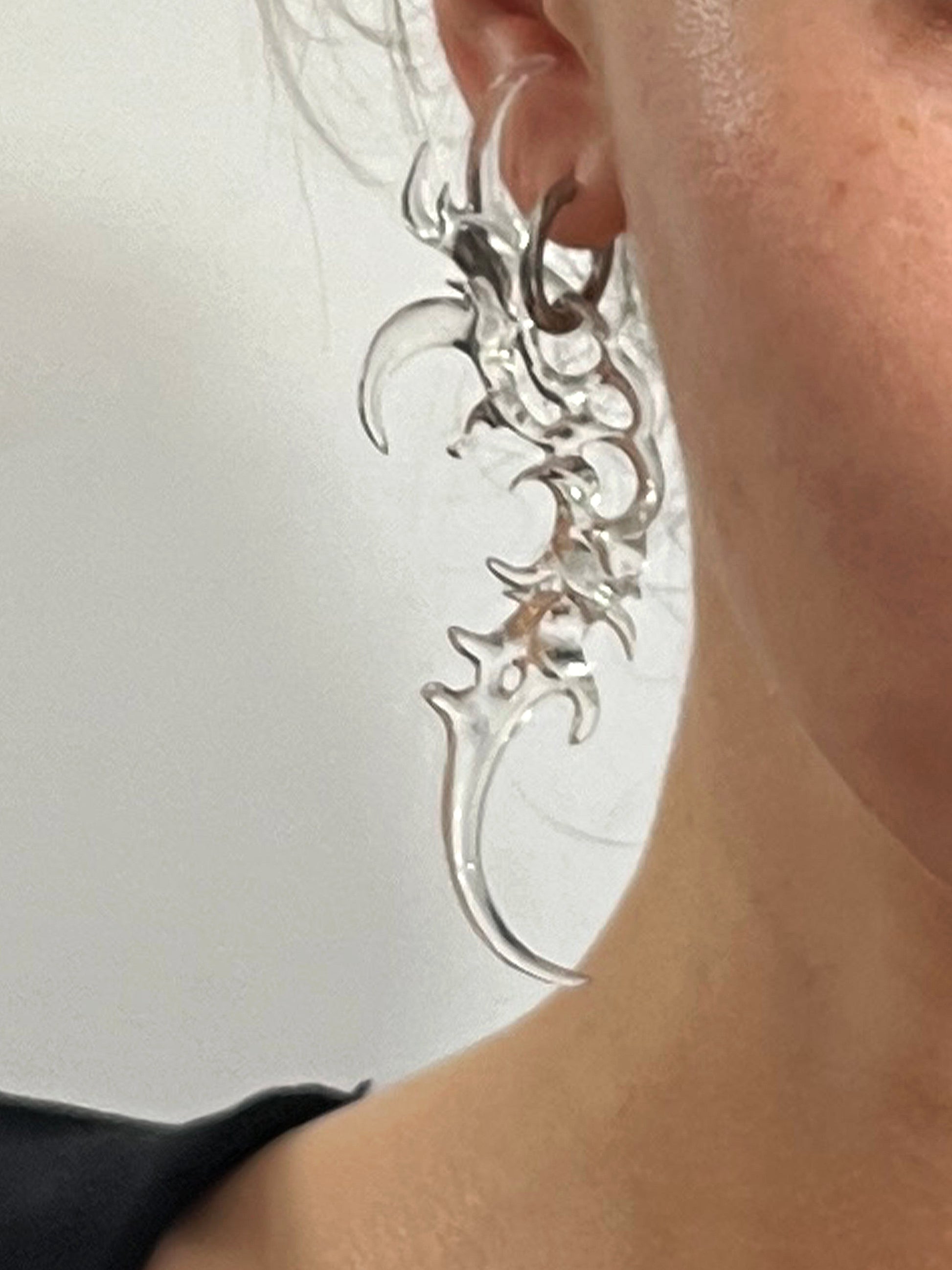 Organic Form Earrings Transparent-WHYNOEN-APOC STORE