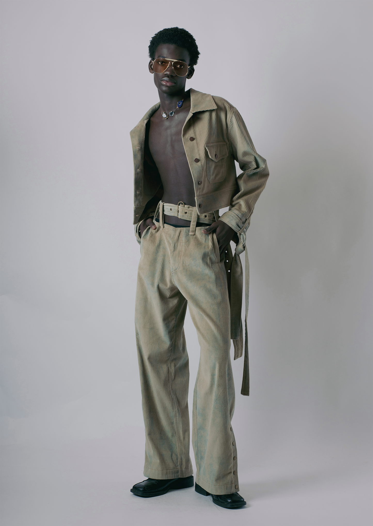 "VINTAGE DENIM" DECONSTRUCTED JEANS-KAWAkEY-APOC STORE