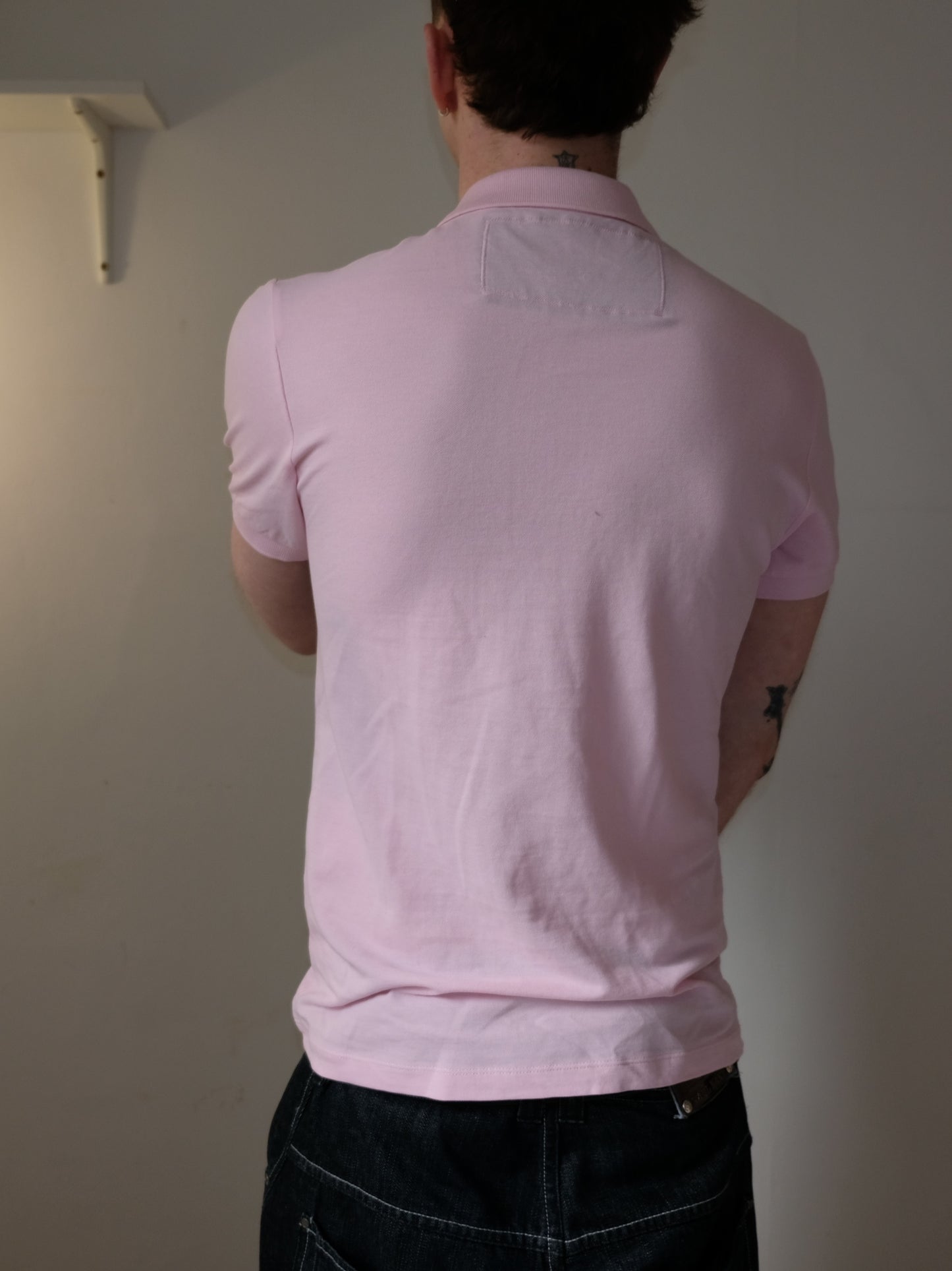 Baby pink tartan polo-Mia Violet-APOC STORE