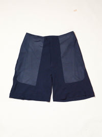 Bias Shorts in Navy Silk-Pedro Trindade-APOC STORE