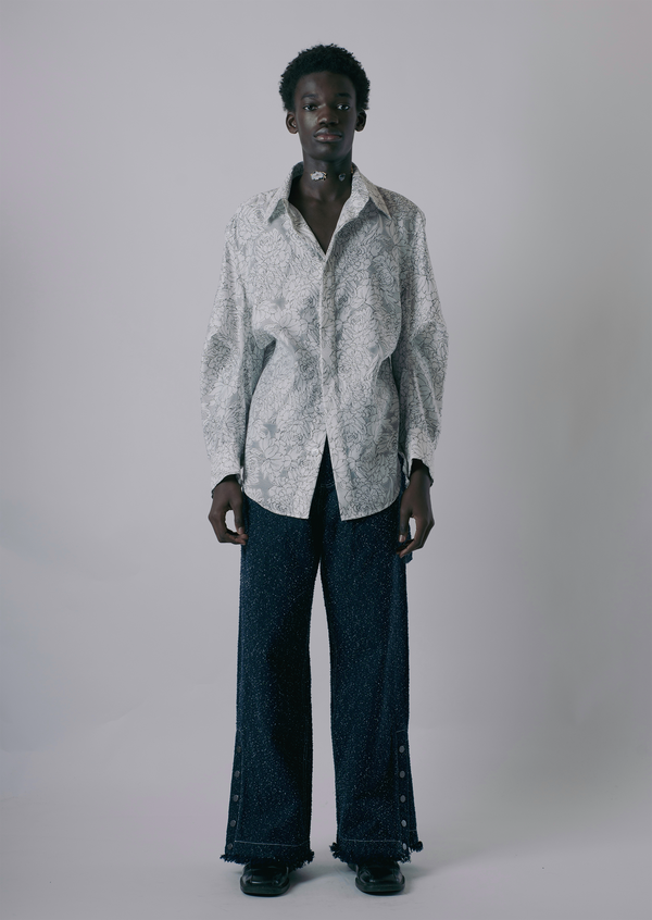 "DEVORÉ PEONIES" ORIGAMI SHIRT-KAWAkEY-APOC STORE