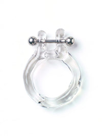 Barbell Piercing Glass Ring 0076-Rain and Rivers-APOC STORE
