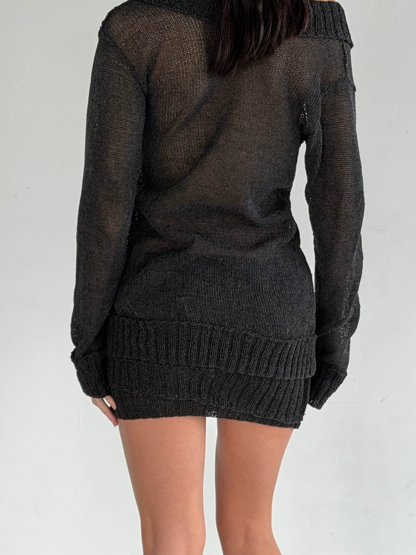 Cardigan Breeze in Black-V4K-APOC STORE